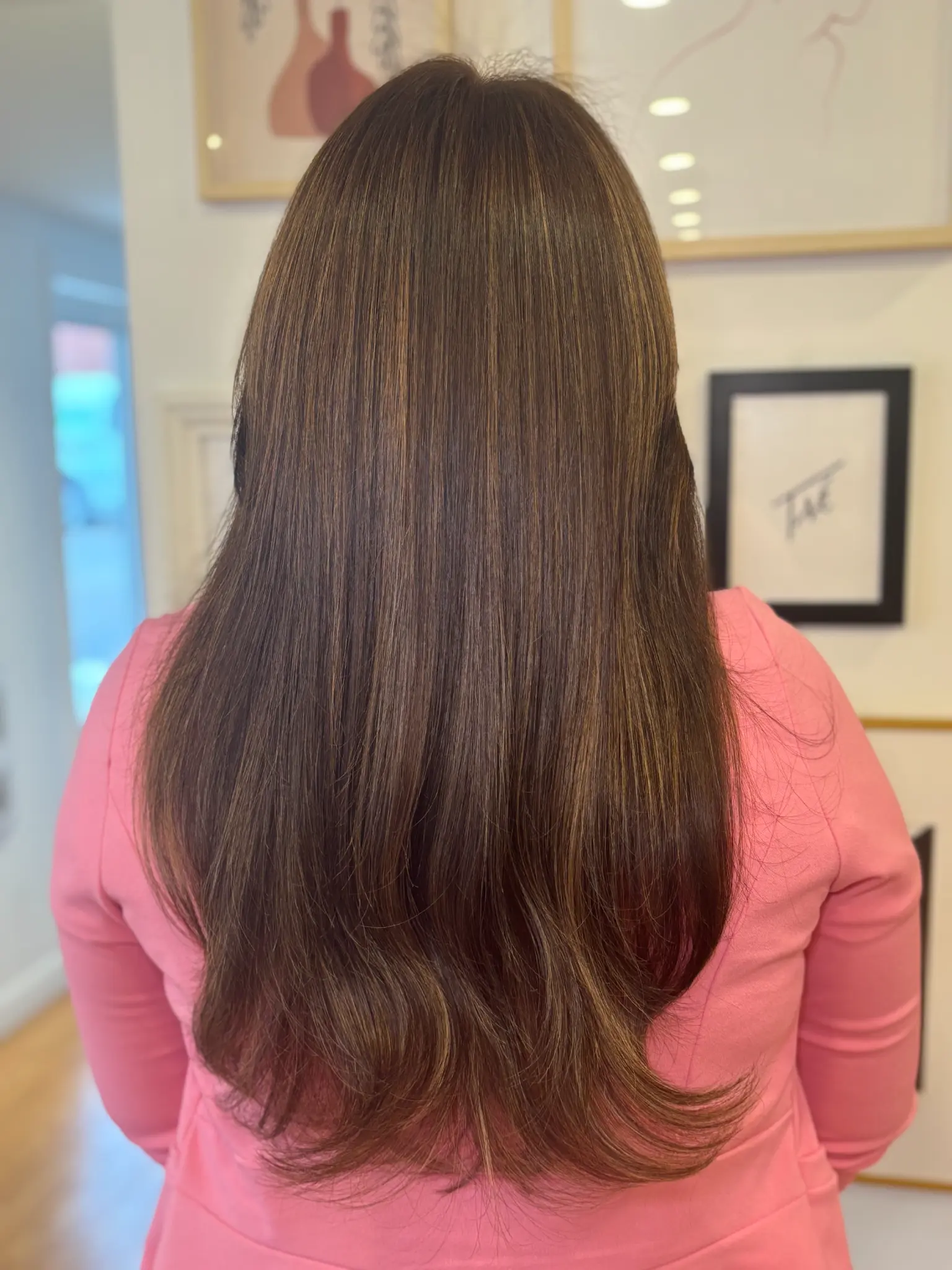 Cheveux bruns lisses - Michele Lamontagne