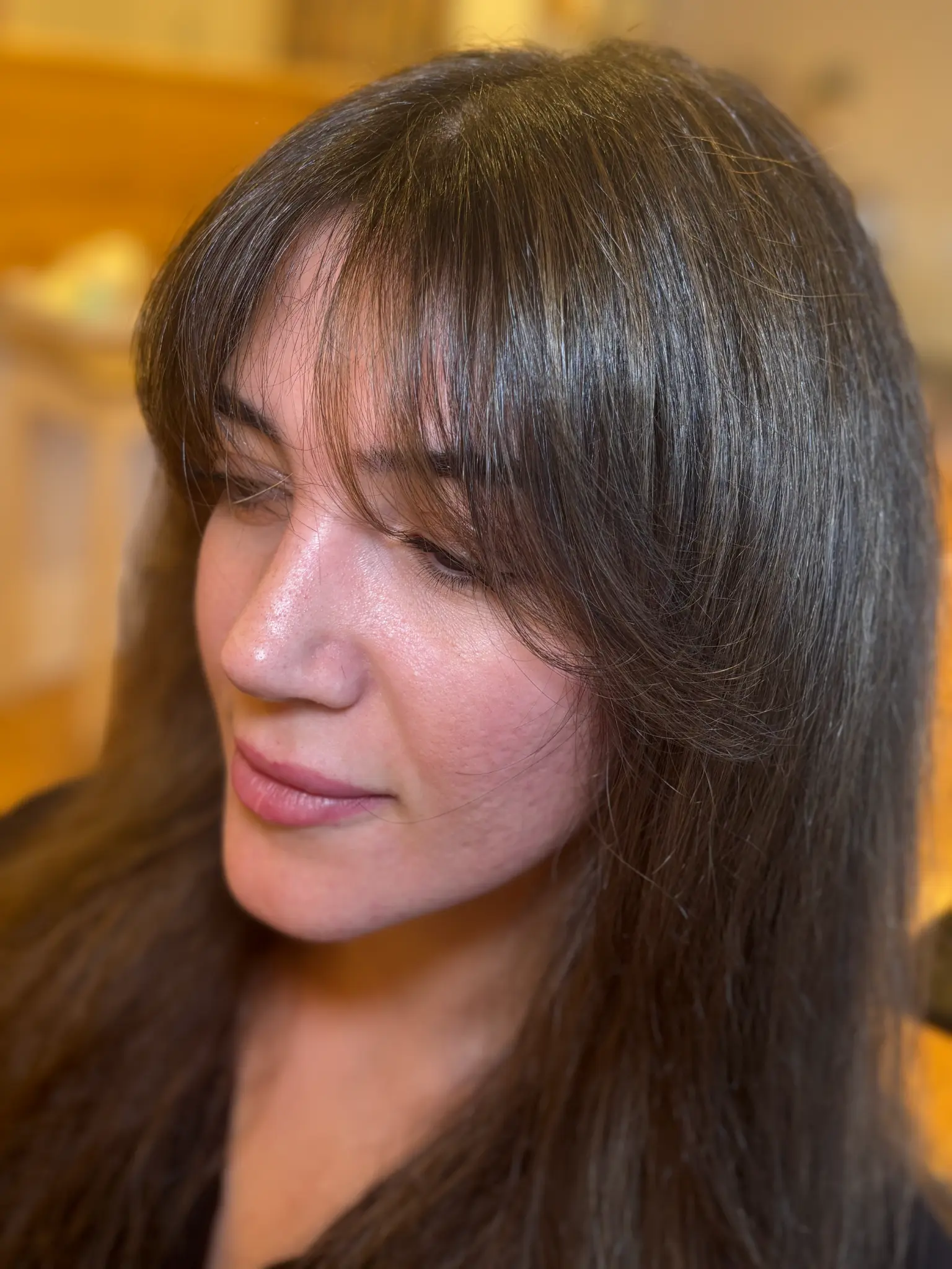 Coupe avec frange - Michele Lamontagne